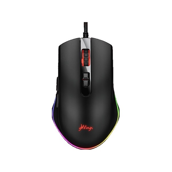 gWings GW9X13M optikai USB gaming egér fekete