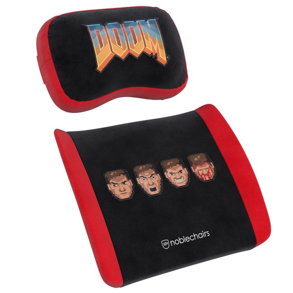 noblechairs Memóriahabos párnaszett DOOM Retro Edition  Fekete